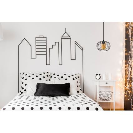 Подвесная люстра CORRINI 1xE27/60W/230V диаметр 25 см черный/бежевый