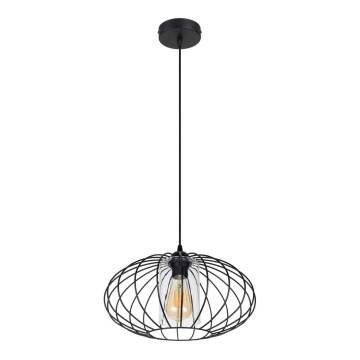 Подвесная люстра CORRINI 1xE27/60W/230V диаметр 34 см черный/прозрачный
