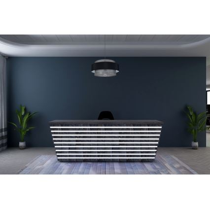 Подвесная люстра CORSA 1xE27/60W/230V черный/серый