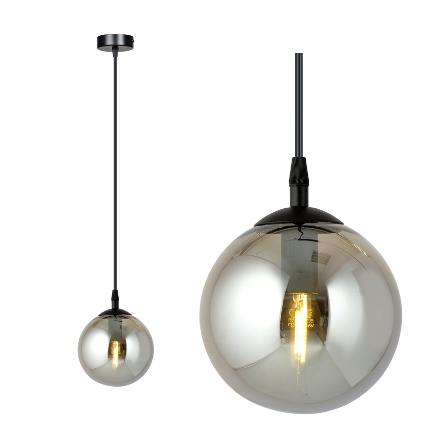 Подвесная люстра COSMO 1xE14/10W/230V диаметр 14 cm черная/серая