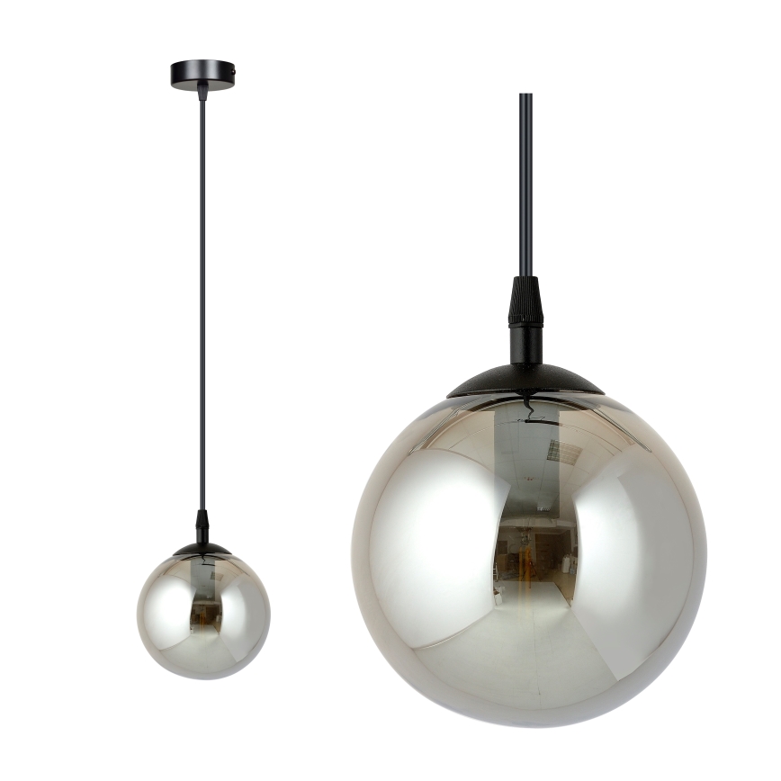 Подвесная люстра COSMO 1xE14/10W/230V диаметр 14 cm черная/серая