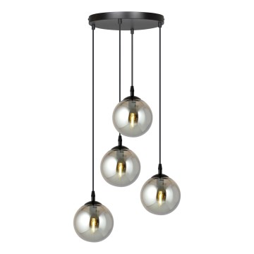 Подвесная люстра COSMO 4xE14/10W/230V диаметр 40 cm черная/серая