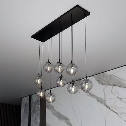 Подвесная люстра COSMO 9xE14/10W/230V черная/серая