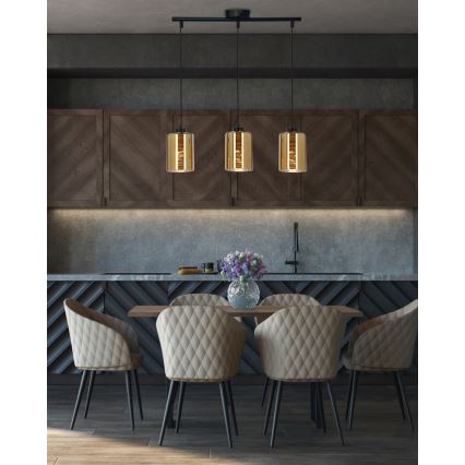 Подвесная люстра COX 3xE27/60W/230V золотистый
