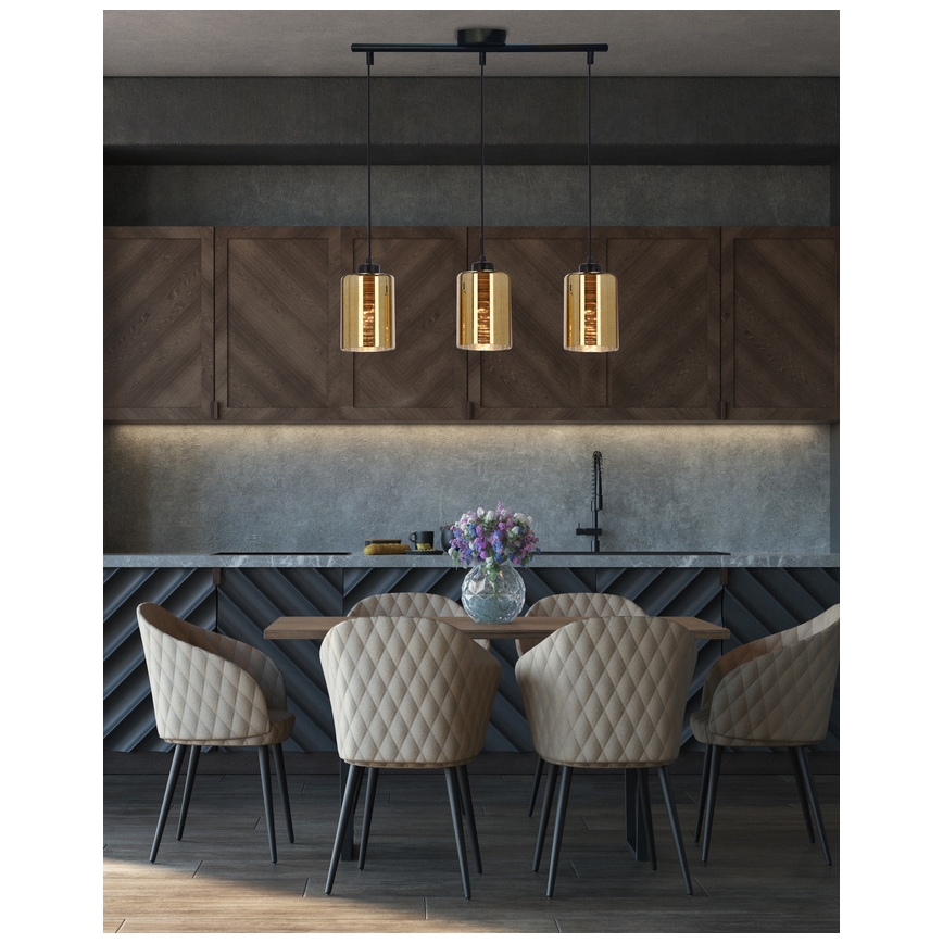 Подвесная люстра COX 3xE27/60W/230V золотистый