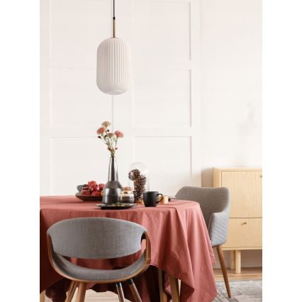 Подвесная люстра CRESTO на тросе 1xE27/40W/230V бело-золотая