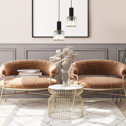 Подвесная люстра CRISTAL 1xE27/60W/230V черная