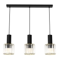 Подвесная люстра CRISTAL 3xE27/60W/230V черная