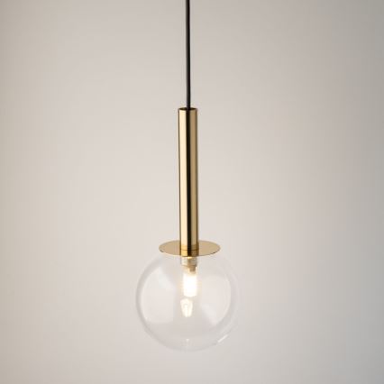 Подвесная люстра DAISY 1xG9/12W/230V диаметр 14 см золотистый/черный/прозрачный