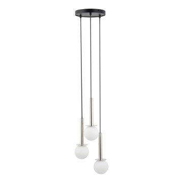 Подвесная люстра DAISY 3xG9/12W/230V диаметр 27 см блестящий хром/черный/белый