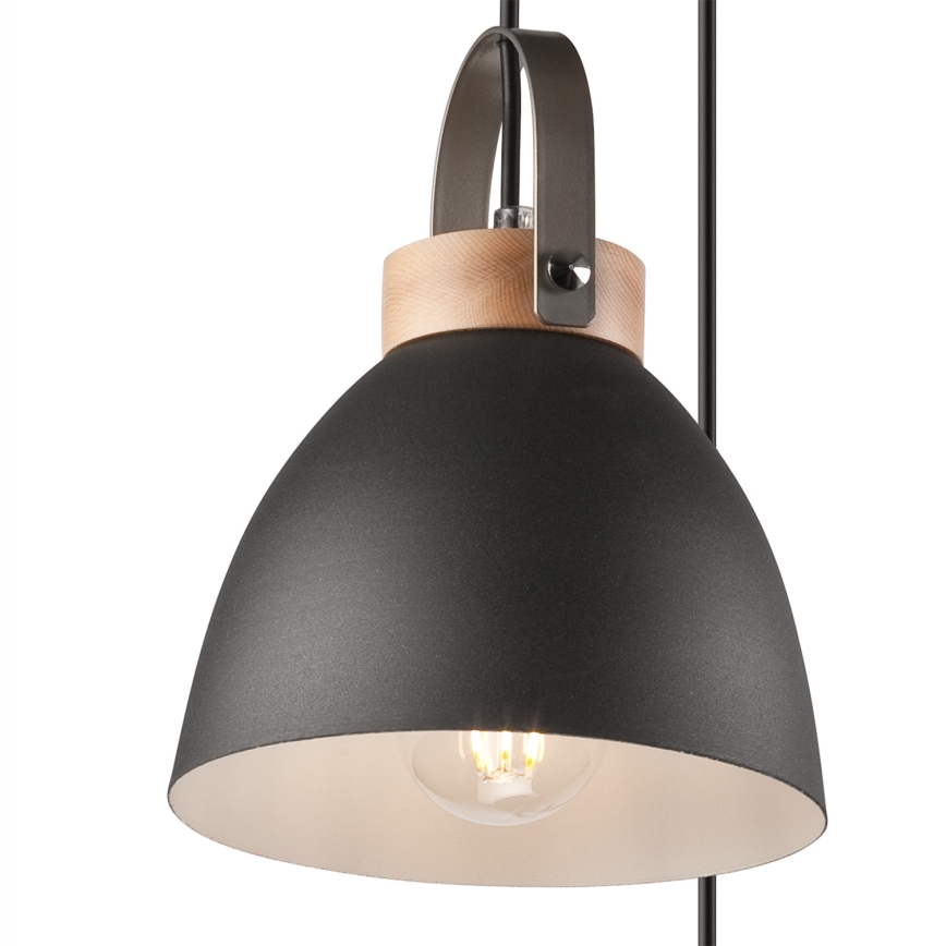 Подвесная люстра DANIELLE 3xE27/60W/230V бук - сертифицировано FSC