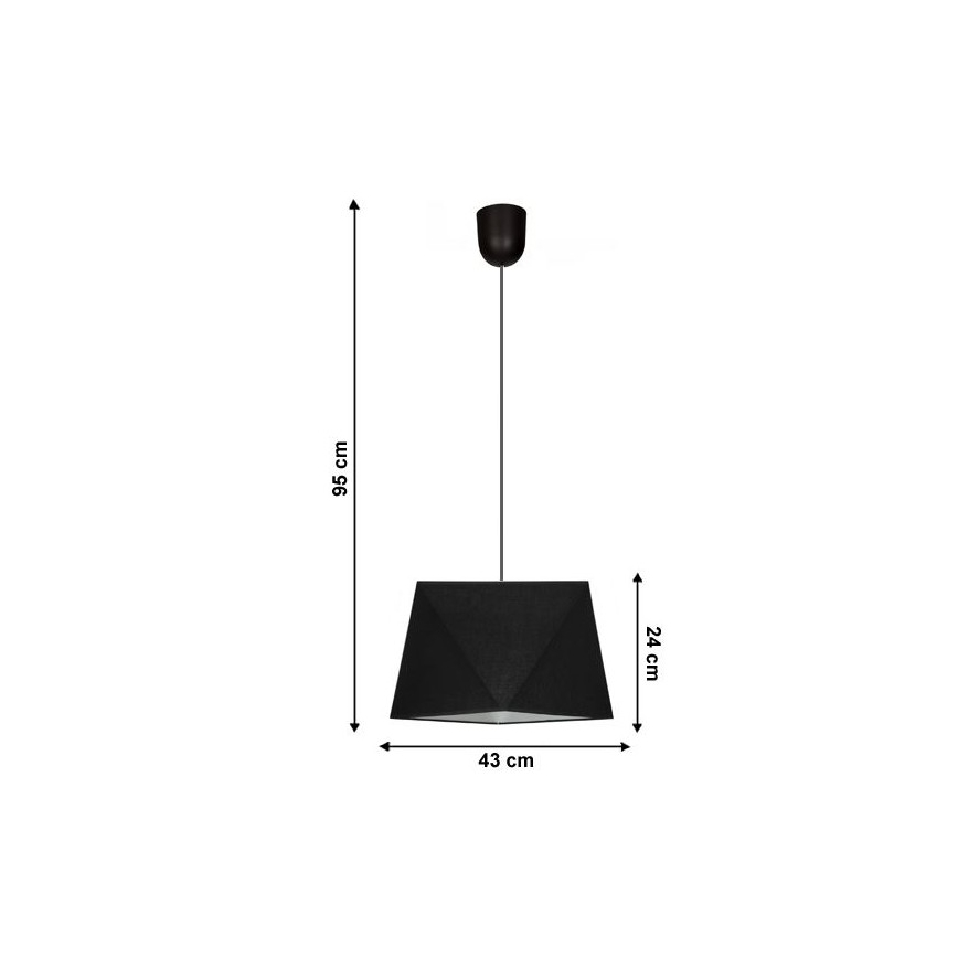 Подвесная люстра DIAMENT 1xE27/60W/230V черный
