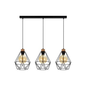 Подвесная люстра DIAMENT 3xE27/60W/230V дуб – сертифицировано FSC