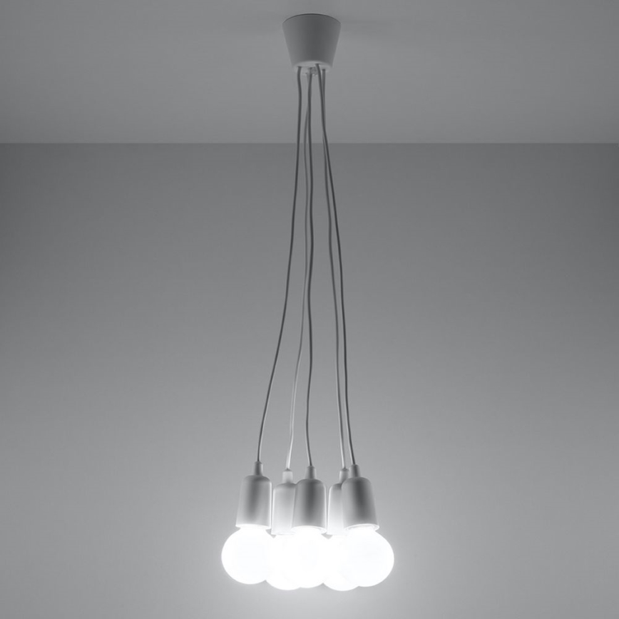 Подвесная люстра DIEGO 5xE27/60W/230V