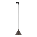 Подвесная люстра для 1-фазной трековой системы CONO 1xE27/15W/230V черный/коричневый