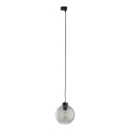 Подвесная люстра для 3-фазной трековой системы CUBUS 1xE27/15W/230V черный/дымчатый черный