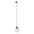 Подвесная люстра для 3-фазной трековой системы CUBUS 1xE27/15W/230V черный/прозрачный