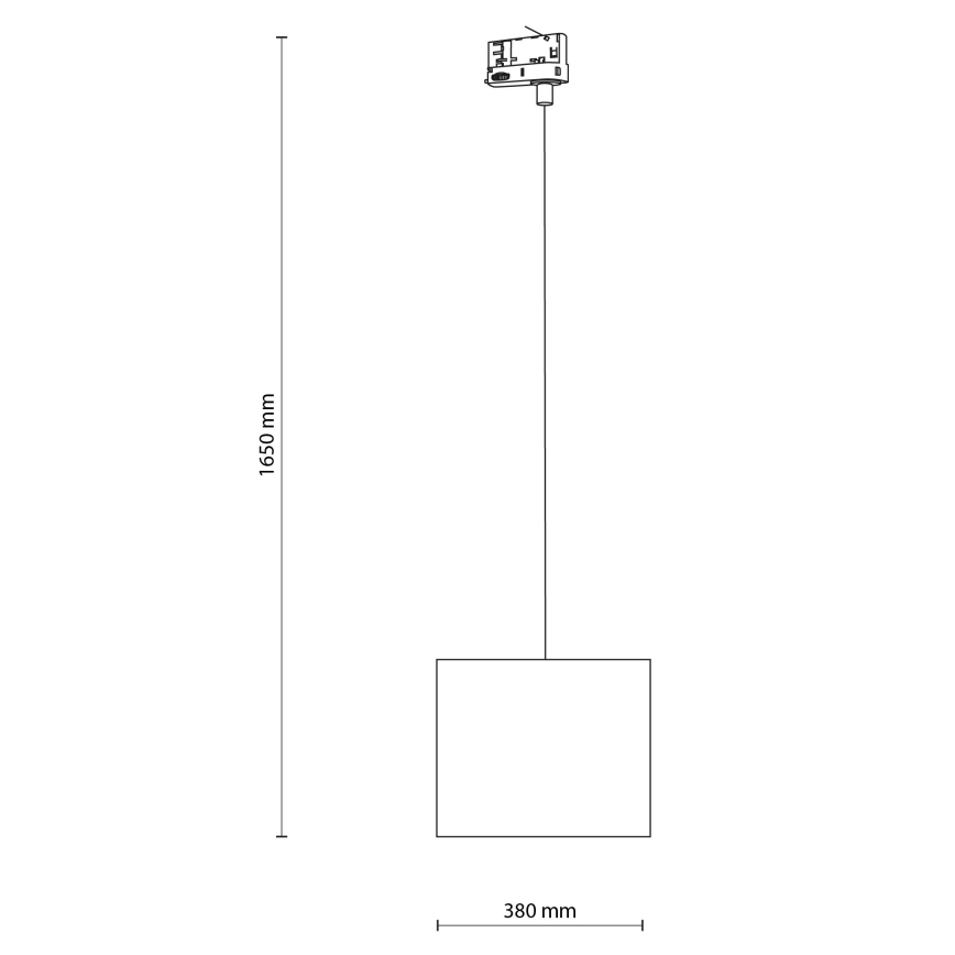 Подвесная люстра для 3-фазной трековой системы TRACER 1xE27/15W/230V диаметр 30 см черный/коричневый