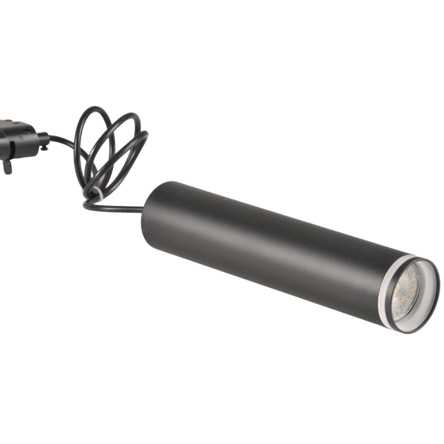 Подвесная люстра для трековой системы PARIS 3xGU10/10W/230V + 1 м рейка система черный