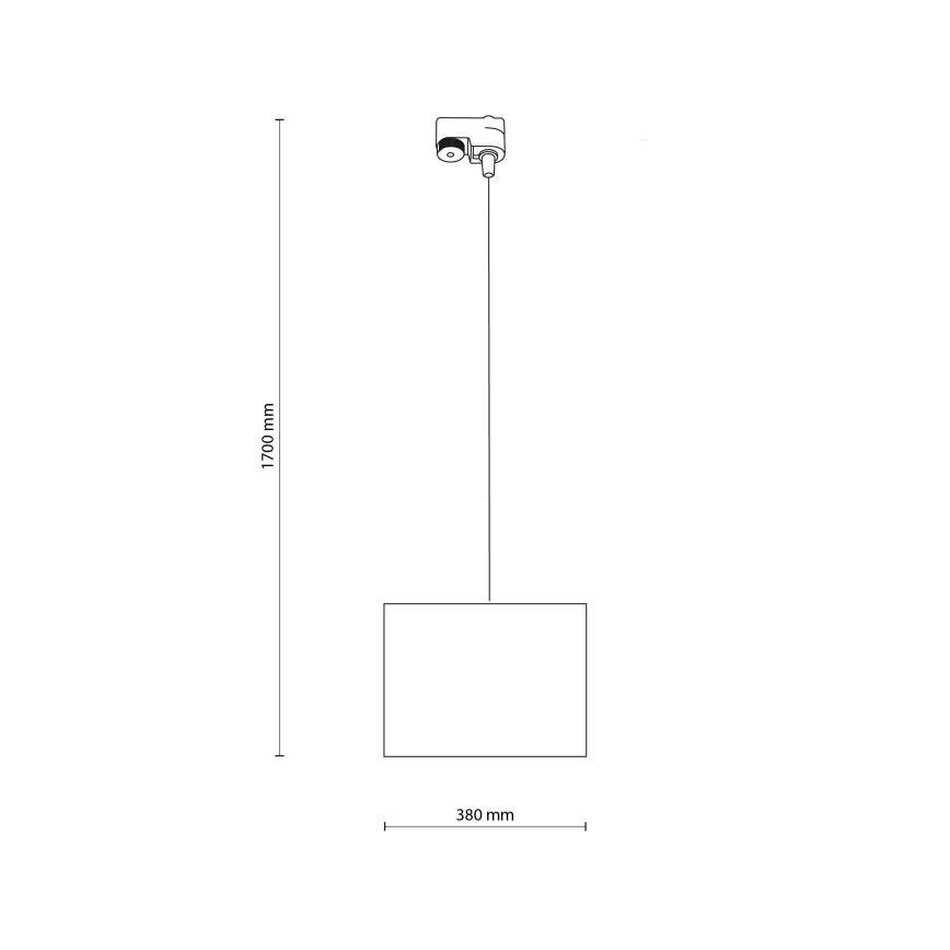 Подвесная люстра для 1-фазной трековой системы TRACER 1xE27/15W/230V диаметр 38 см черный/белый