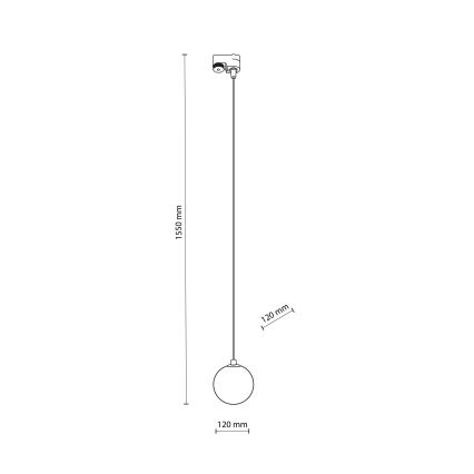 Подвесная люстра для 1-фазной трековой системы TRACER 1xG9/8W/230V черный/дымчатый черный
