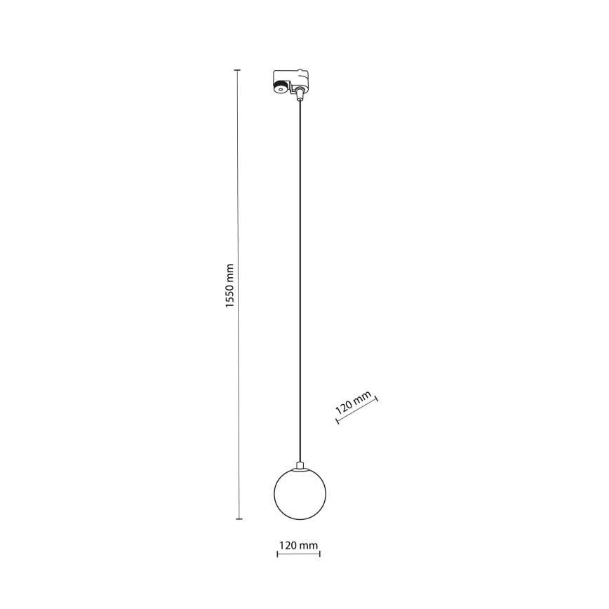 Подвесная люстра для 1-фазной трековой системы TRACER 1xG9/8W/230V черный/дымчатый черный