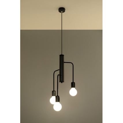 Подвесная люстра DUOMO 3M 3xE27/60W/230V черная