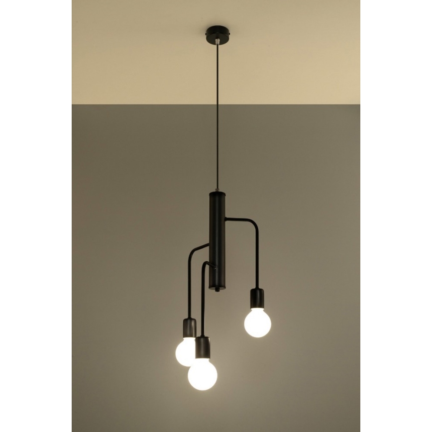 Подвесная люстра DUOMO 3M 3xE27/60W/230V черная