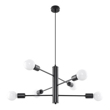 Подвесная люстра DUOMO 6 6xE27/60W/230V черная