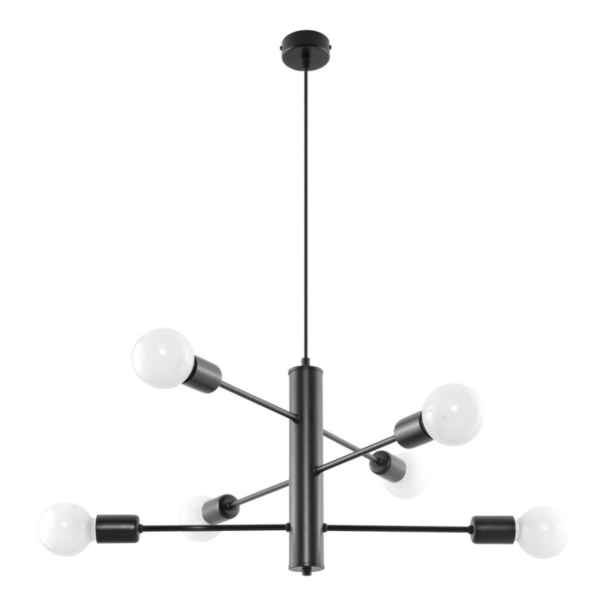 Подвесная люстра DUOMO 6 6xE27/60W/230V черная