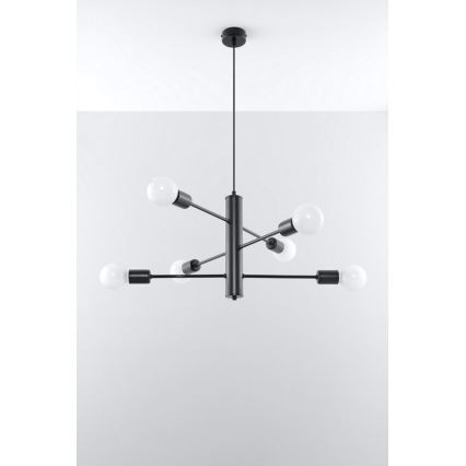 Подвесная люстра DUOMO 6 6xE27/60W/230V черная