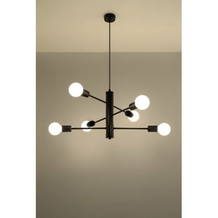 Подвесная люстра DUOMO 6 6xE27/60W/230V черная