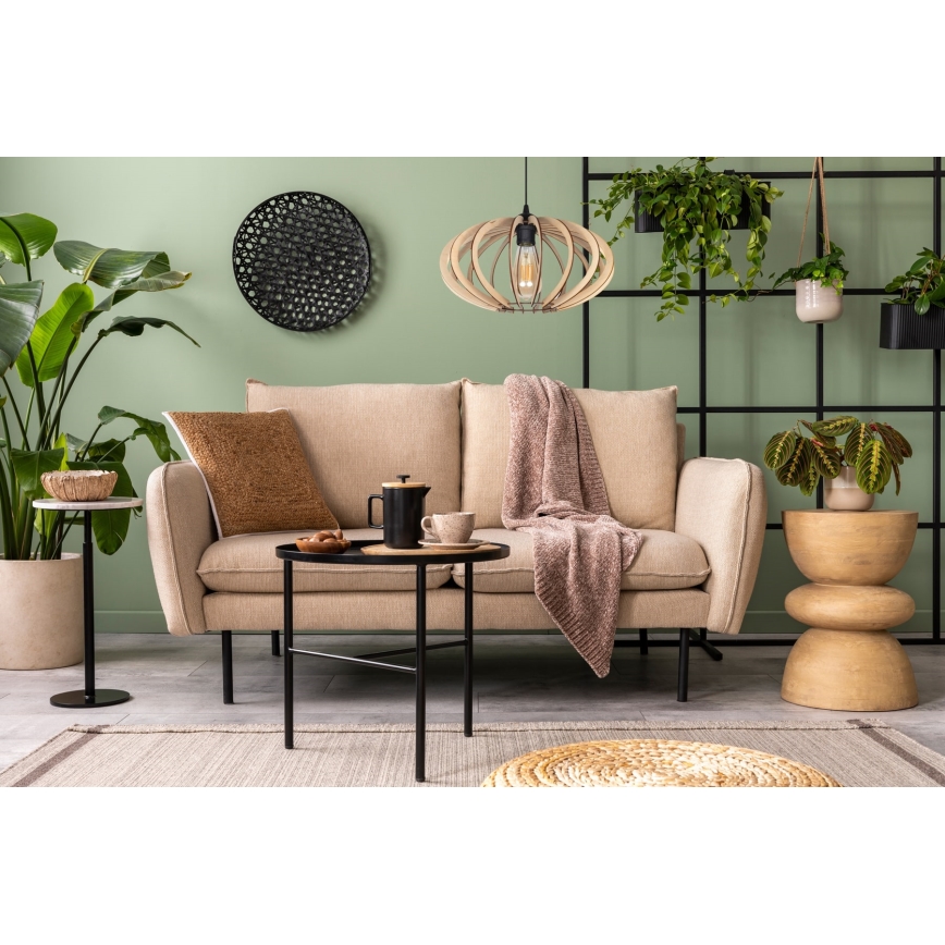 Подвесная люстра EARTH 1xE27/60W/230V черная/бежевая