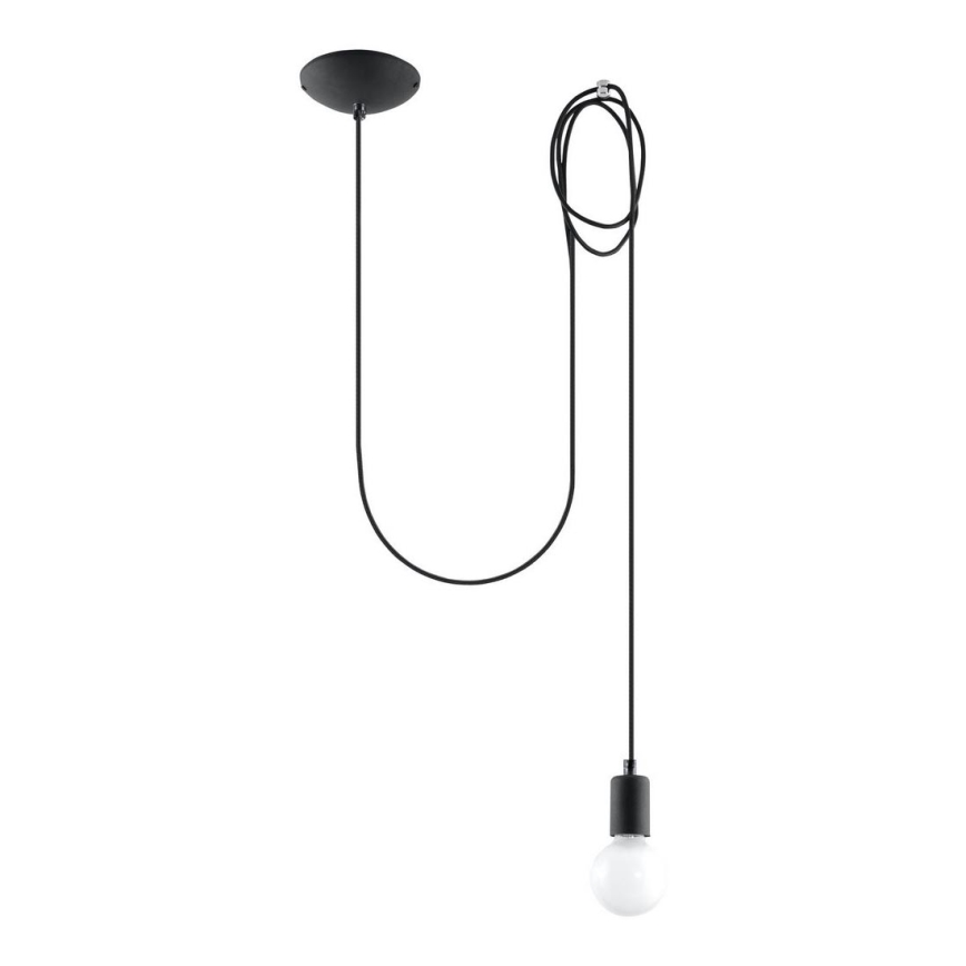 Подвесная люстра EDISON 1 1xE27/60W/230V паук черный
