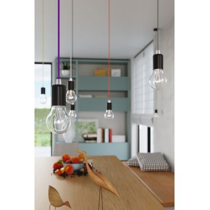 Подвесная люстра EDISON 1xE27/60W/230V черная