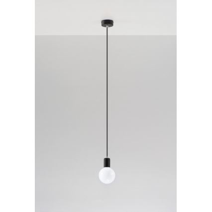 Подвесная люстра EDISON 1xE27/60W/230V черная