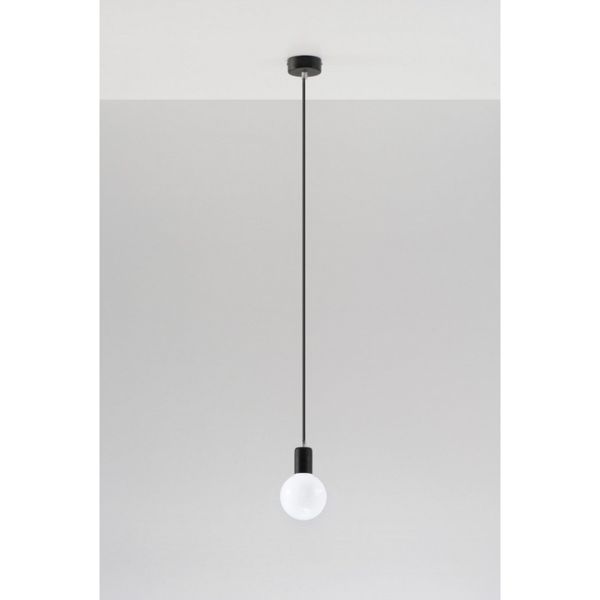 Подвесная люстра EDISON 1xE27/60W/230V черная