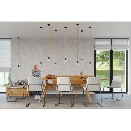 Подвесная люстра EDISON 1xE27/60W/230V черная