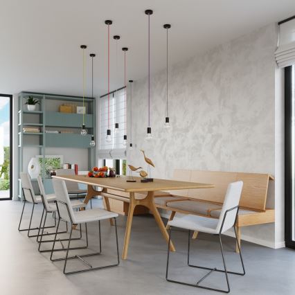 Подвесная люстра EDISON 1xE27/60W/230V черная