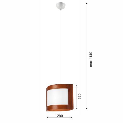 Подвесная люстра ELODIE 1xE27/60W/230V дуб