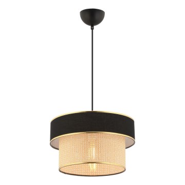 Подвесная люстра ERO 1xE27/60W/230V черная/бежевый