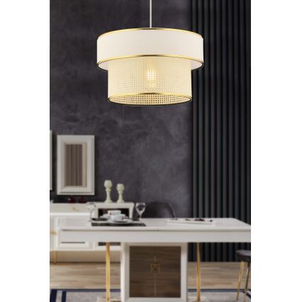 Подвесная люстра ERO 1xE27/60W/230V кремовая/золотая