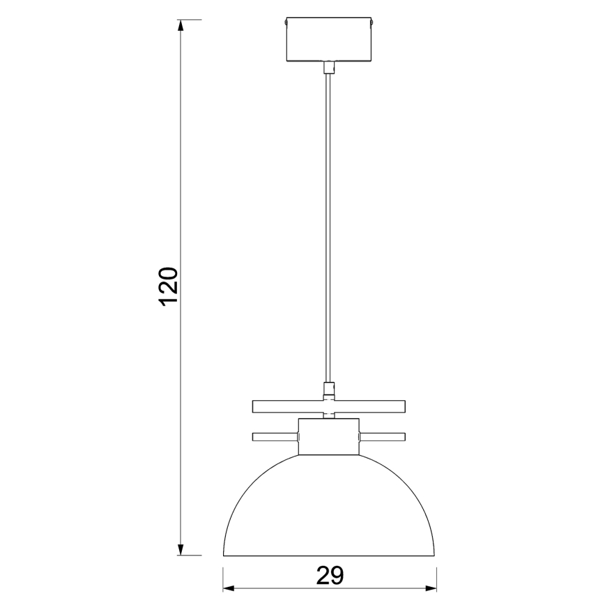 Подвесная люстра ESTATE 1xE27/15W/230V черный