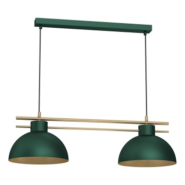 Подвесная люстра ESTATE 2xE27/15W/230V зеленый