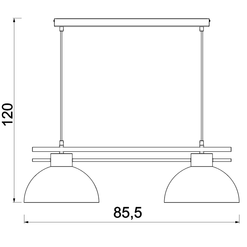 Подвесная люстра ESTATE 2xE27/15W/230V зеленый