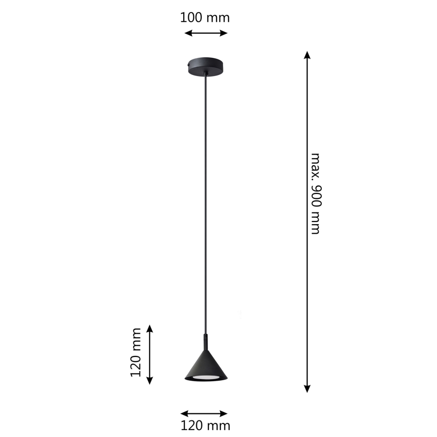 Подвесная люстра ETNA 1xGX53/15W/230V черный