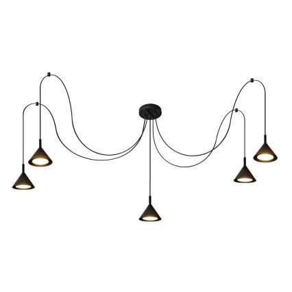 Подвесная люстра ETNA LONG 5xGX53/15W/230V паук черный