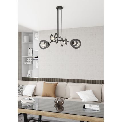 Подвесная люстра EUFORIA 4xE27/15W/230V черная
