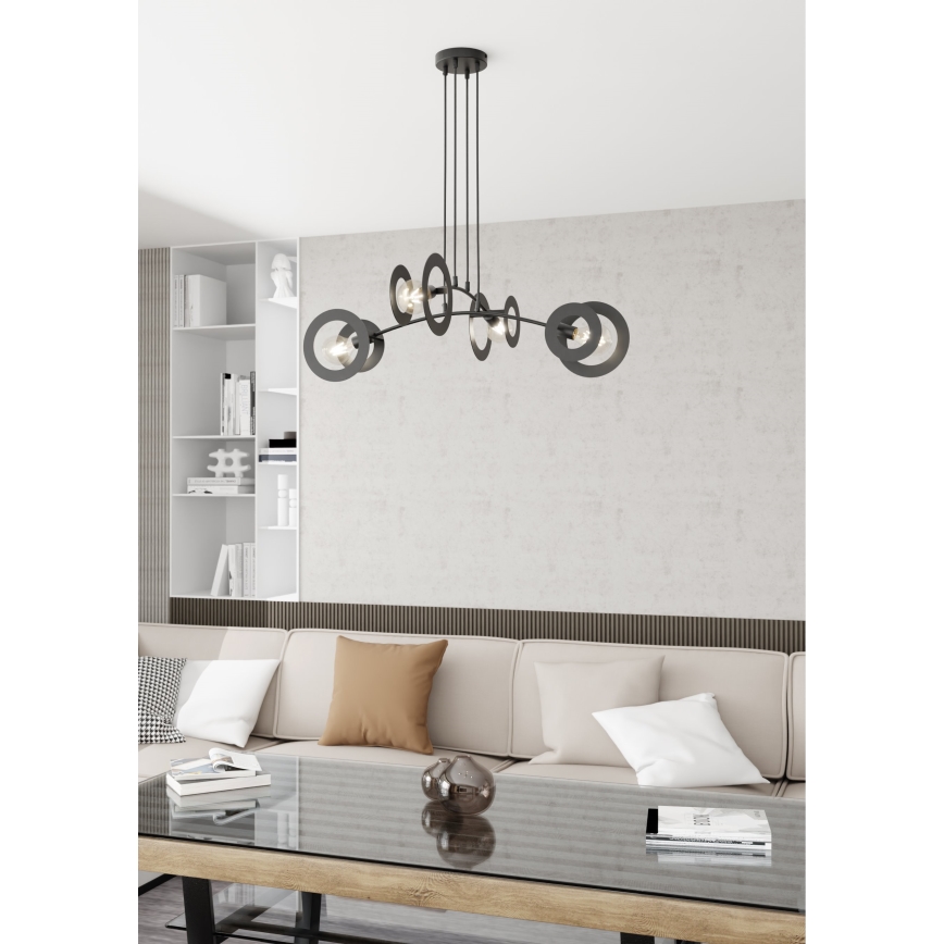 Подвесная люстра EUFORIA 4xE27/15W/230V черная