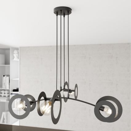 Подвесная люстра EUFORIA 4xE27/15W/230V черная